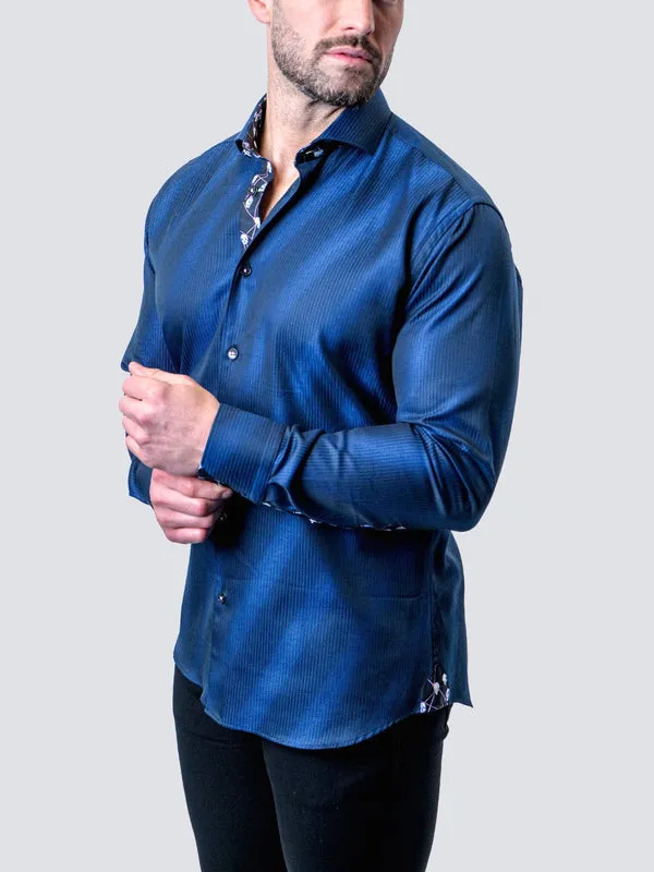 Maceoo Stretch Shirt | Einstein Strip Blue