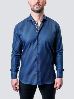 Maceoo Stretch Shirt | Einstein Strip Blue