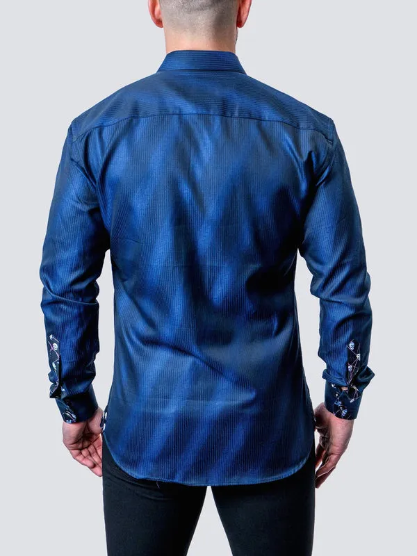 Maceoo Stretch Shirt | Einstein Strip Blue