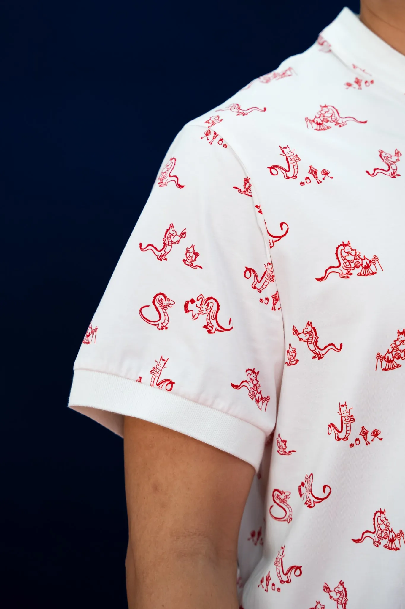 Men's Polo Tee - Red Campfire Dragon