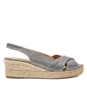 MetallicCotton Blend Wedge Espadrille for Women - Mabel-S