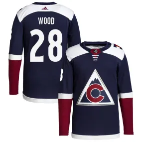 Miles Wood Colorado Avalanche adidas 2018/19 Alternate Primegreen Authentic Pro Jersey - Navy