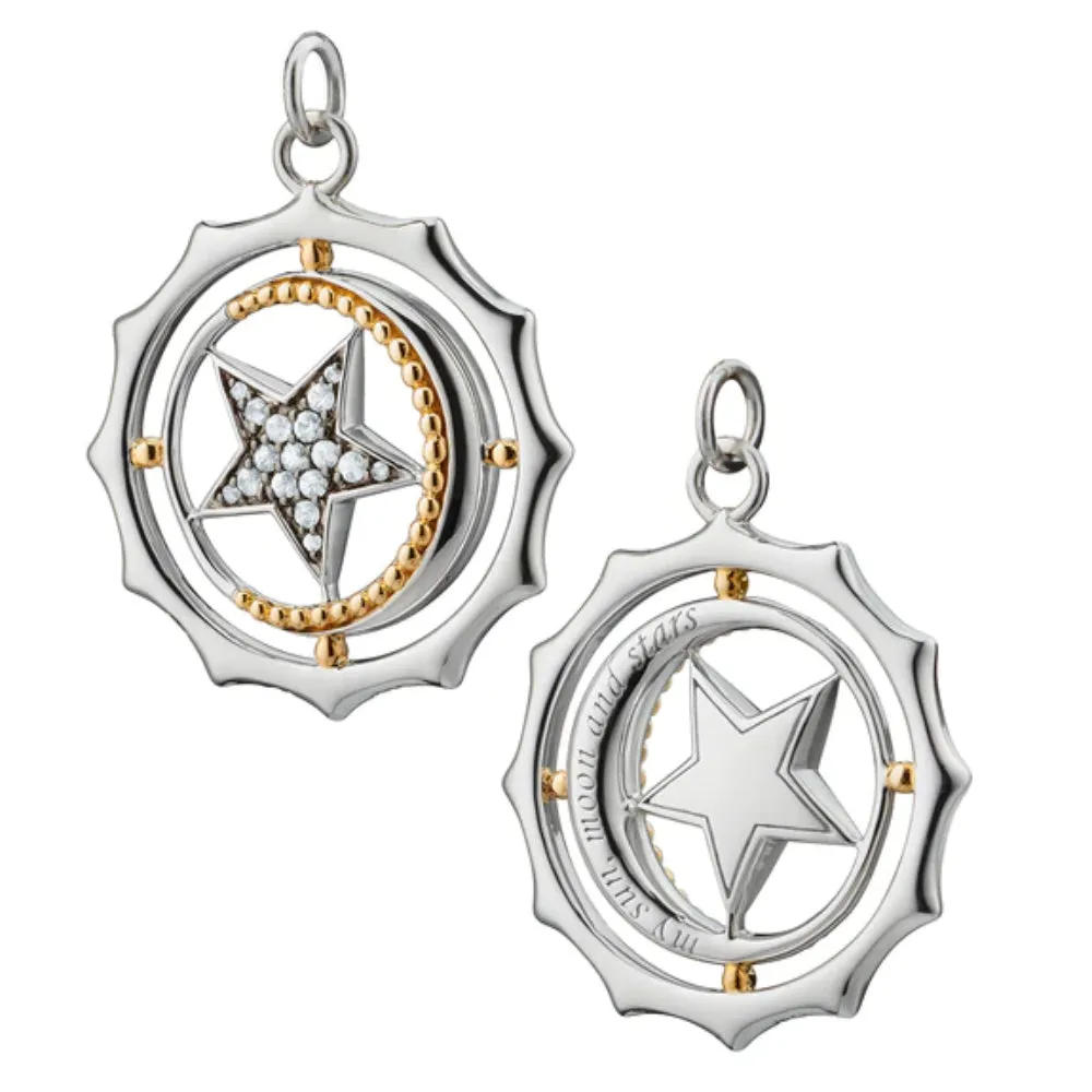 Monica Rich Kosann Two-Tone My Sun, Moon and Stars Charm