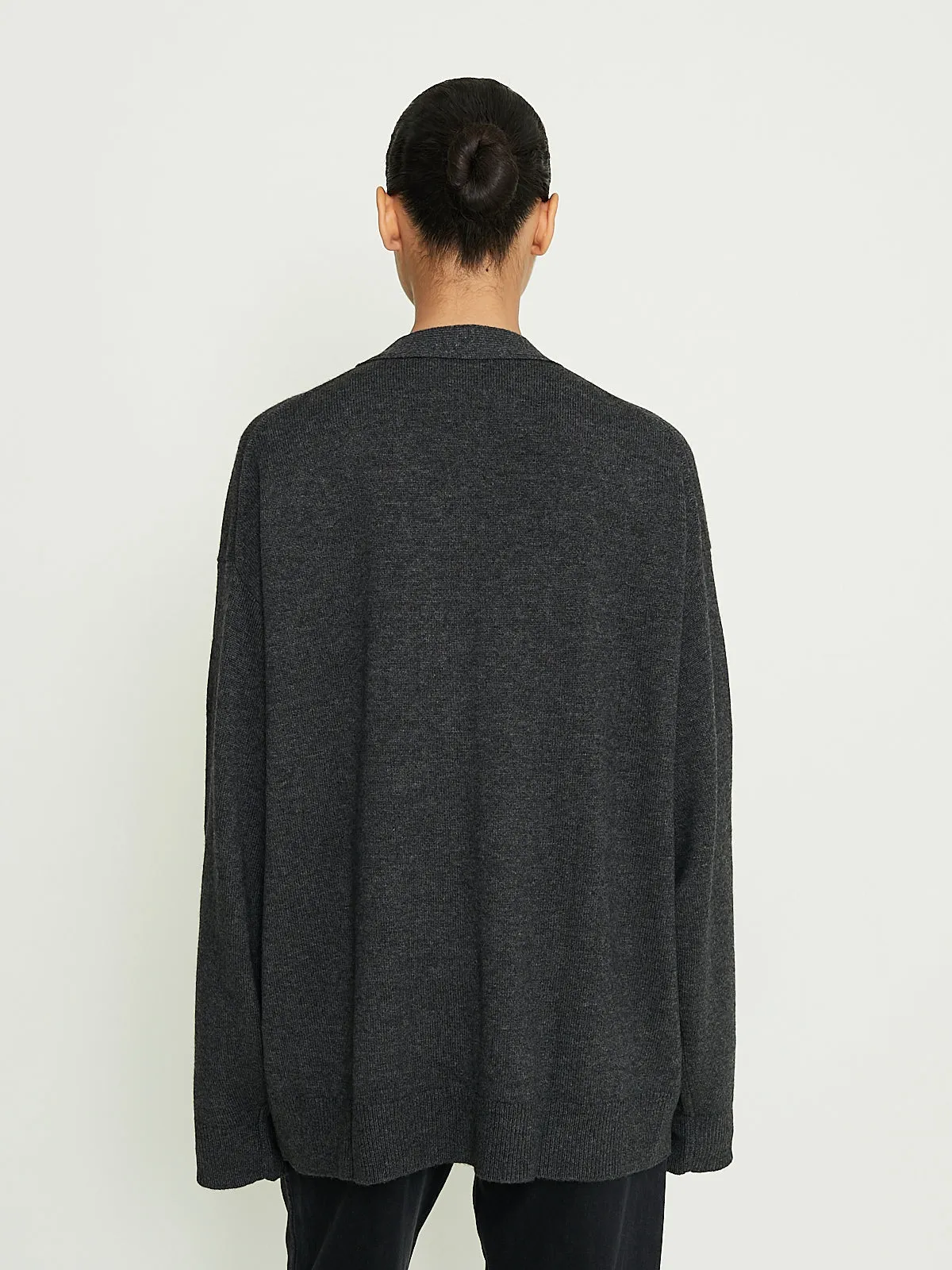 Myth Cardigan in Charcoal Melange