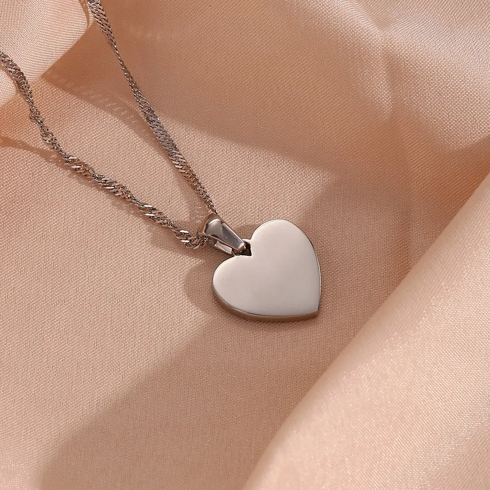 Natural Shell Heart Necklace