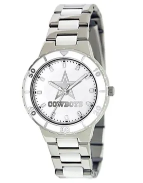 NFL Womens Dallas Cowboys Mother of Pearl Watch - Stainless - Bracelet