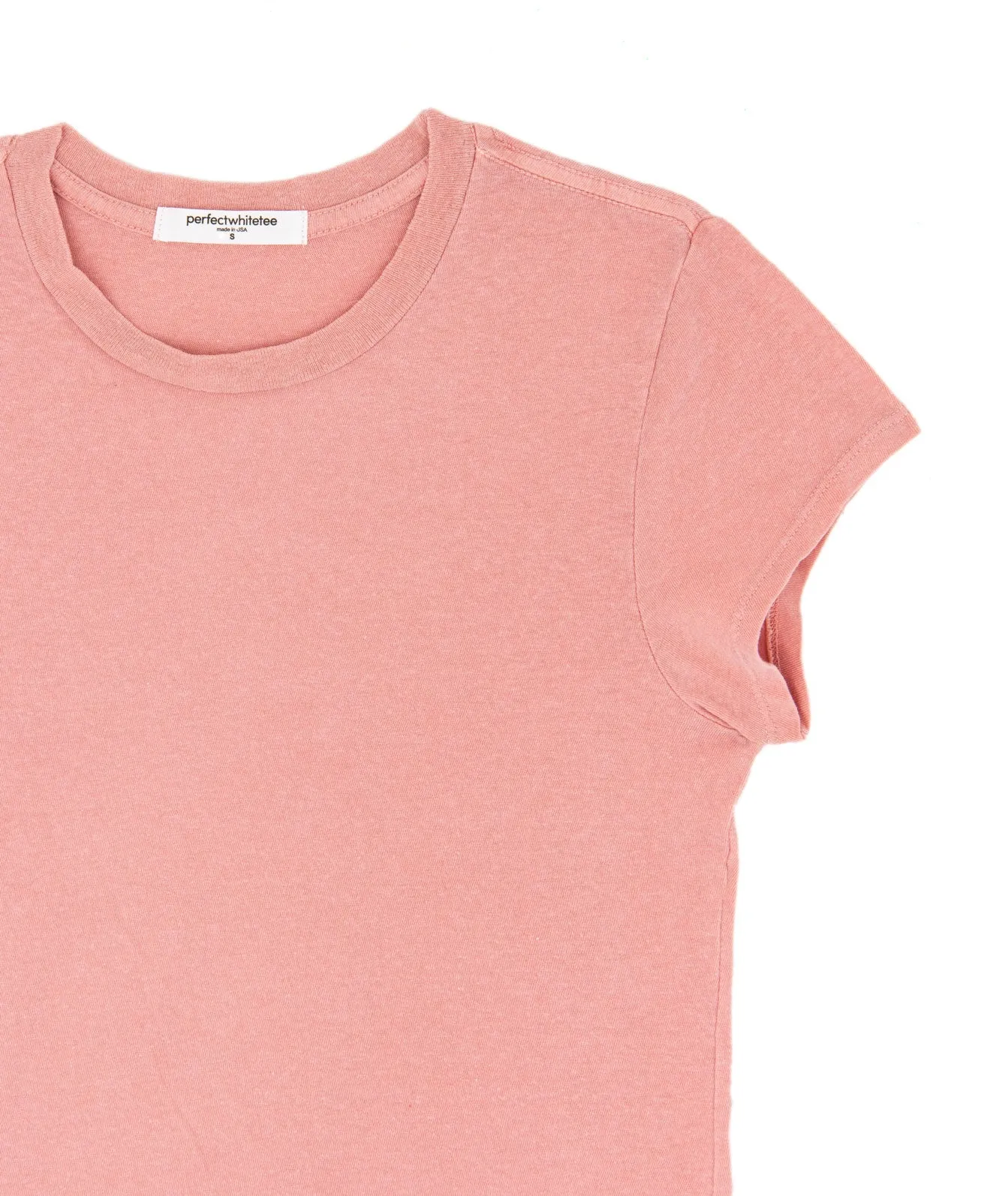 Perfect White Tee Women Sheryl Recycled Baby Tee Pink