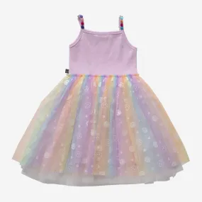 Petite Hailey Shine Smile Tutu Dress - Purple