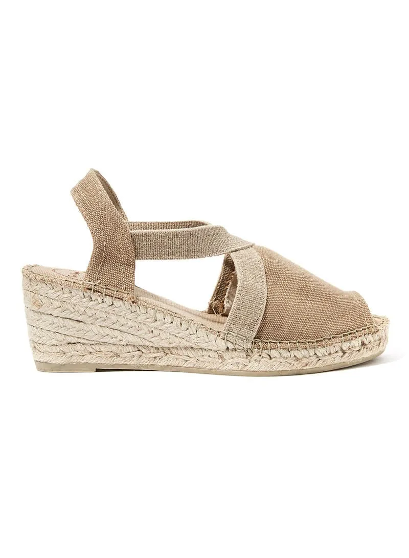 Plain Canvas Wedge Espadrille for Women - Breda-V