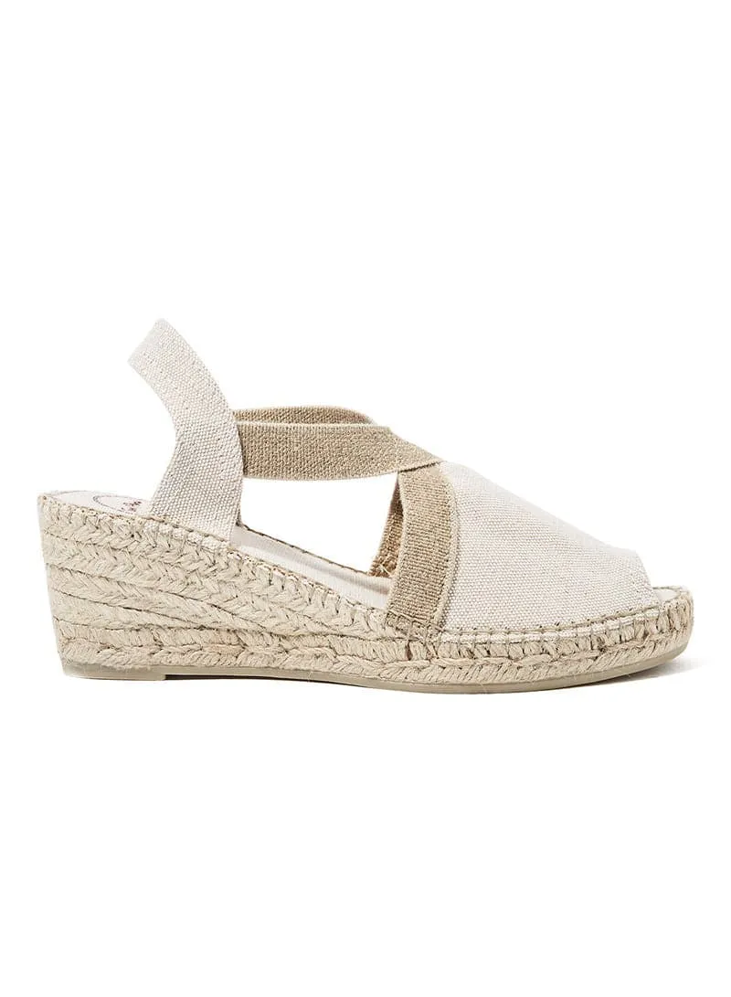 Plain Canvas Wedge Espadrille for Women - Breda-V