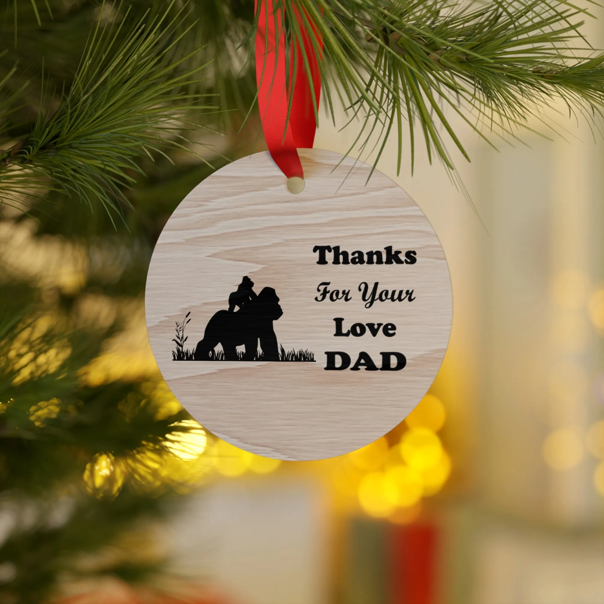 Plywood Ornaments Thanks For Your Love Dad - Gorilla, Car Charm