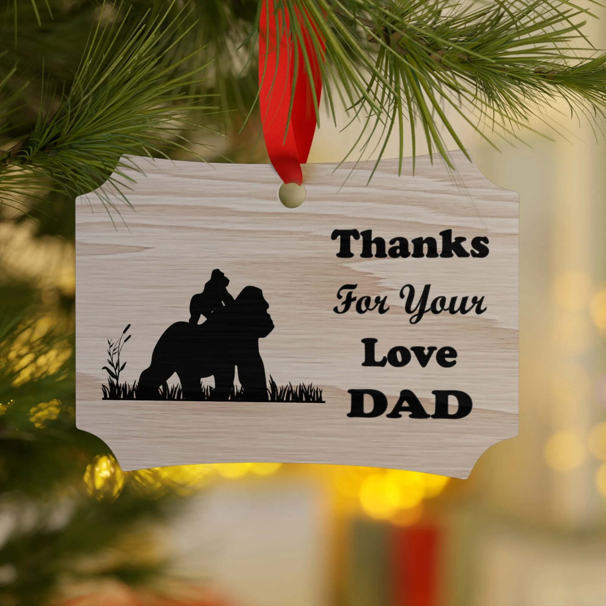 Plywood Ornaments Thanks For Your Love Dad - Gorilla, Car Charm