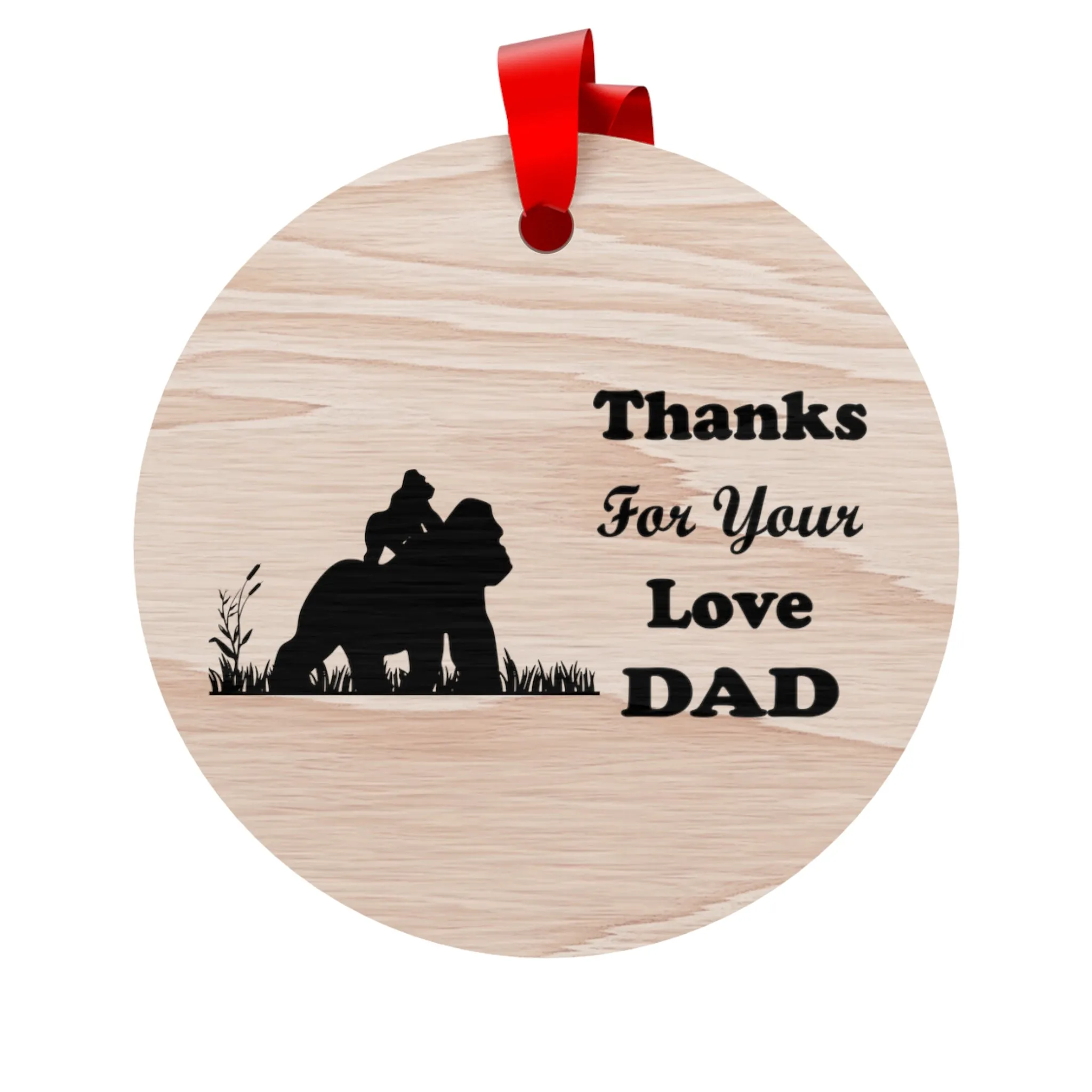 Plywood Ornaments Thanks For Your Love Dad - Gorilla, Car Charm