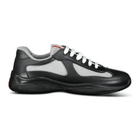 PRADA AMERICAS CUP MESH TRAINERS MATTE BLACK / GREY