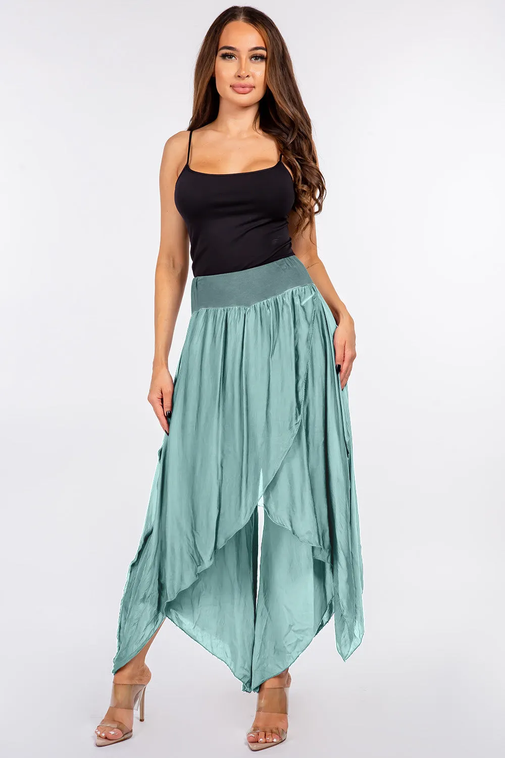 Raw Moda Silk Pants Skirt