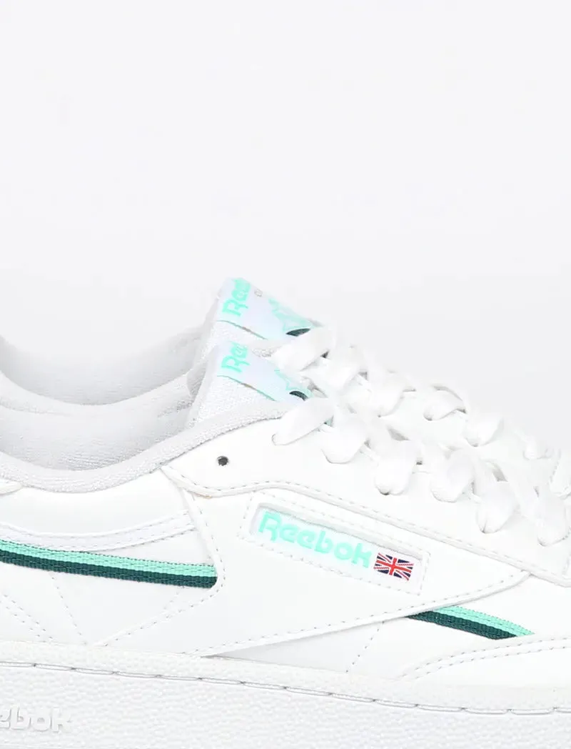 Reebok Womens Club C 85 Vegan Trainer Cloud White / Hint Mint / Midnight Pine