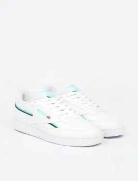 Reebok Womens Club C 85 Vegan Trainer Cloud White / Hint Mint / Midnight Pine