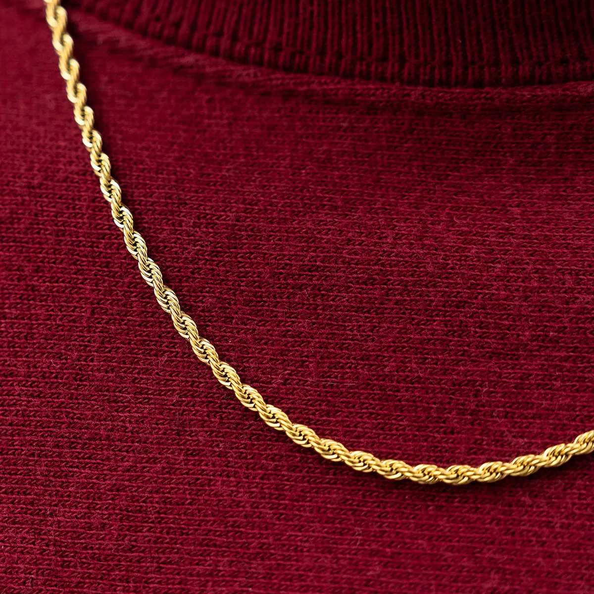 Rope Chain in Yellow Gold - 2mm