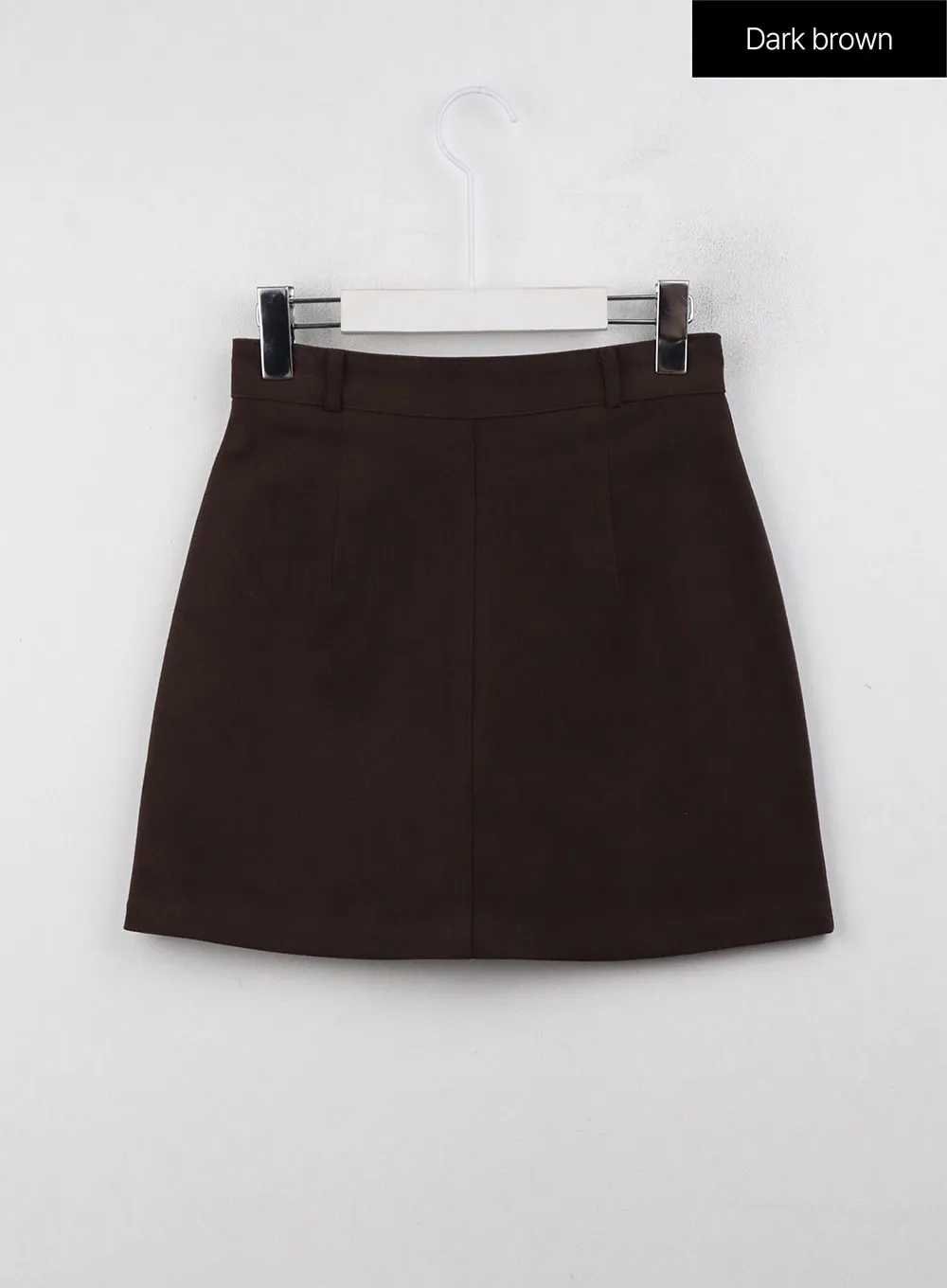 Solid A-Line Mini Skirt OJ416