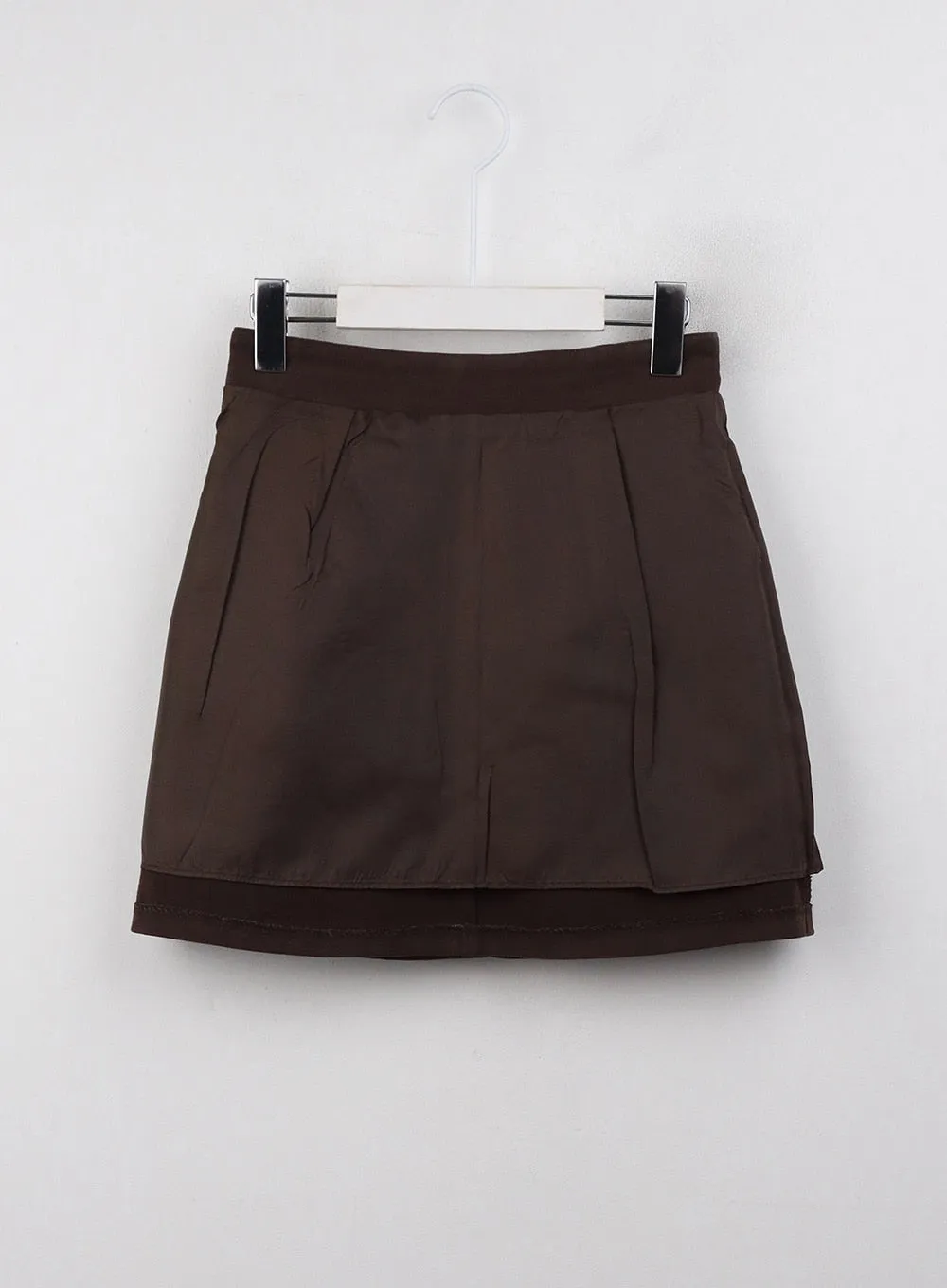 Solid A-Line Mini Skirt OJ416