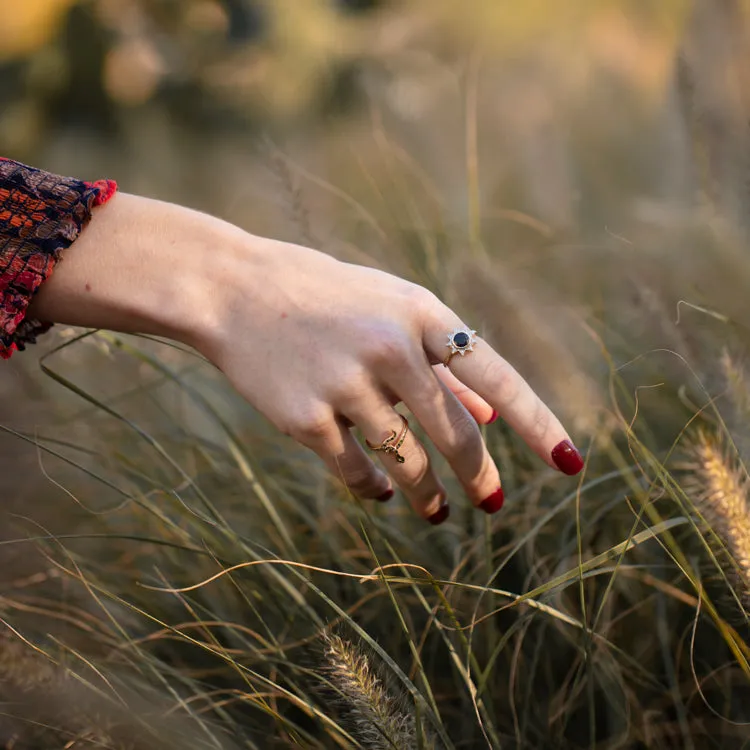 Solid Gold Starburst Ring for Inspiration