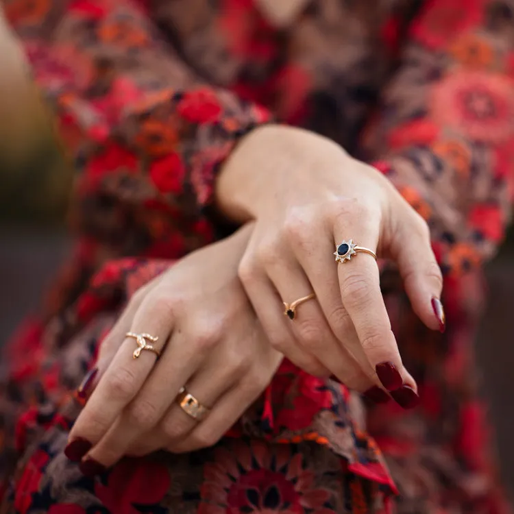 Solid Gold Starburst Ring for Inspiration