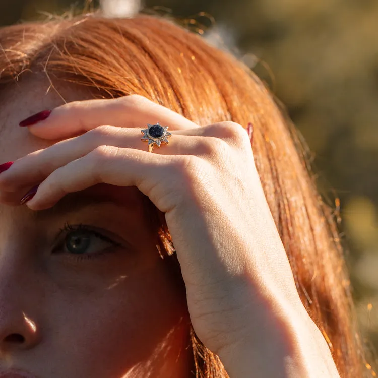 Solid Gold Starburst Ring for Inspiration