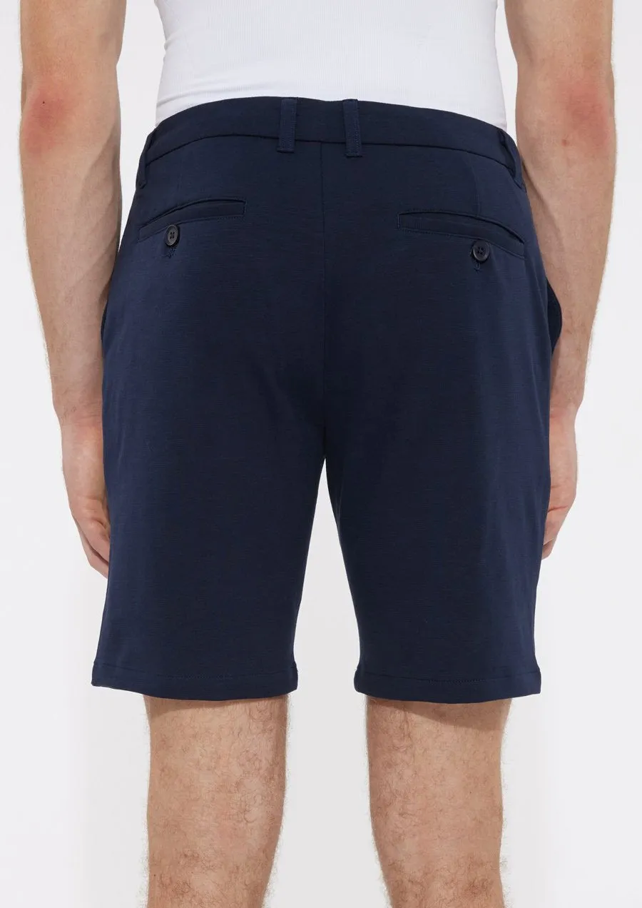 Solid Slub Knit Fleece Short (Maritime)