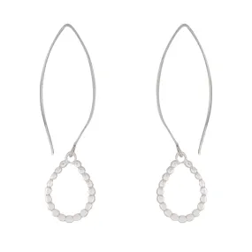 Sun Disc Hoop Earrings - Long