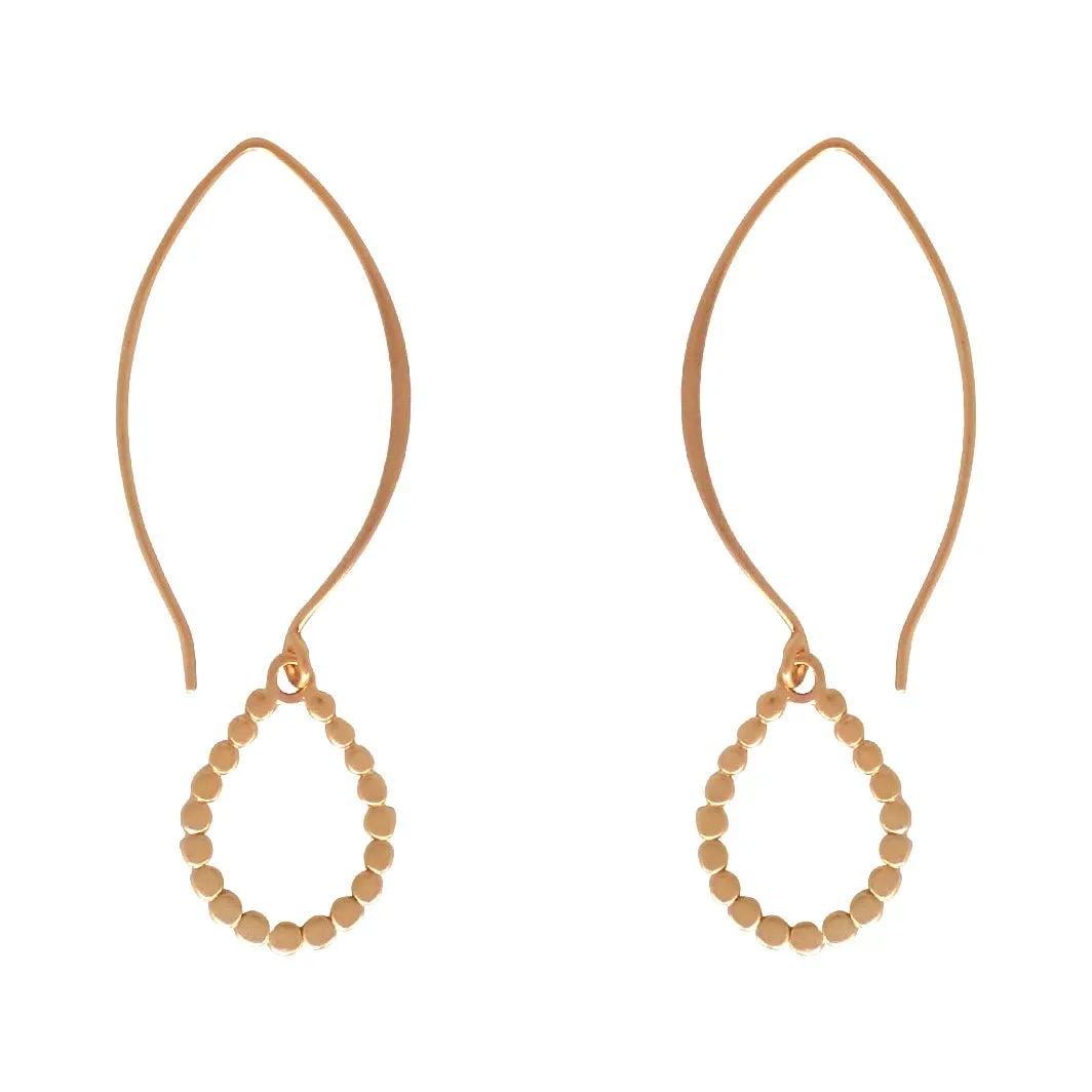 Sun Disc Hoop Earrings - Long