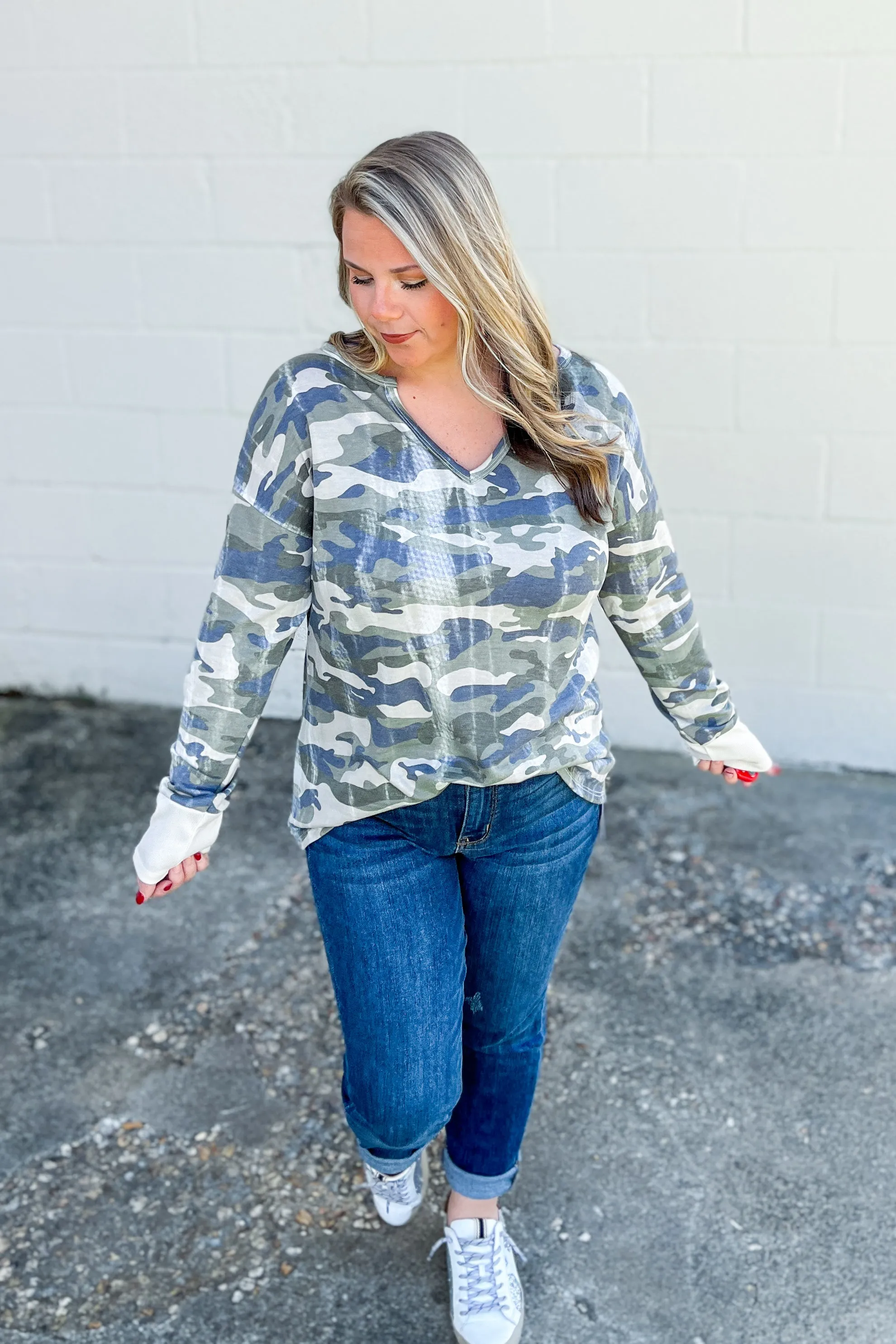 Time Marches On Camo Top