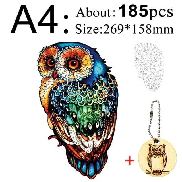 Unique Cock Wooden Animals Puzzle For Adults Kids Puzzles Toys DIY Educational Games Christmas Gifts With Original Box Collect