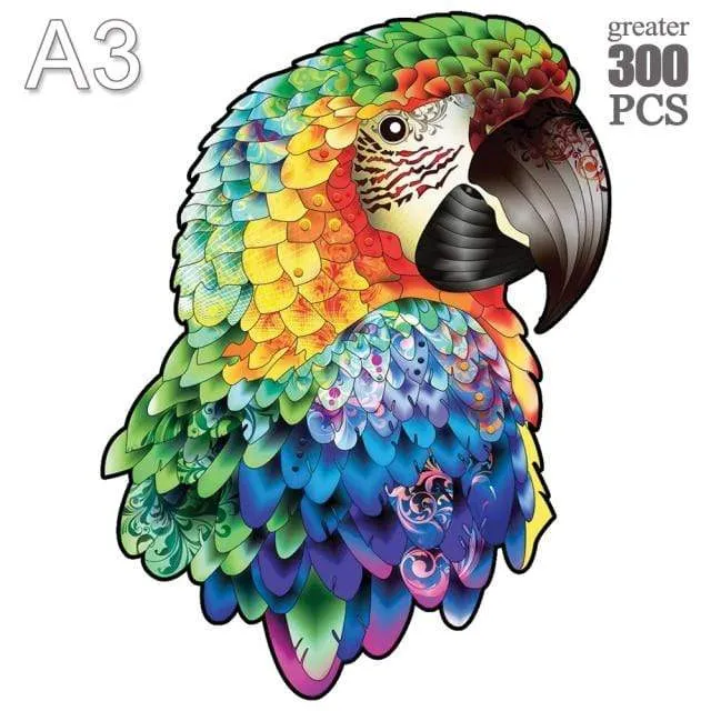 Unique Cock Wooden Animals Puzzle For Adults Kids Puzzles Toys DIY Educational Games Christmas Gifts With Original Box Collect