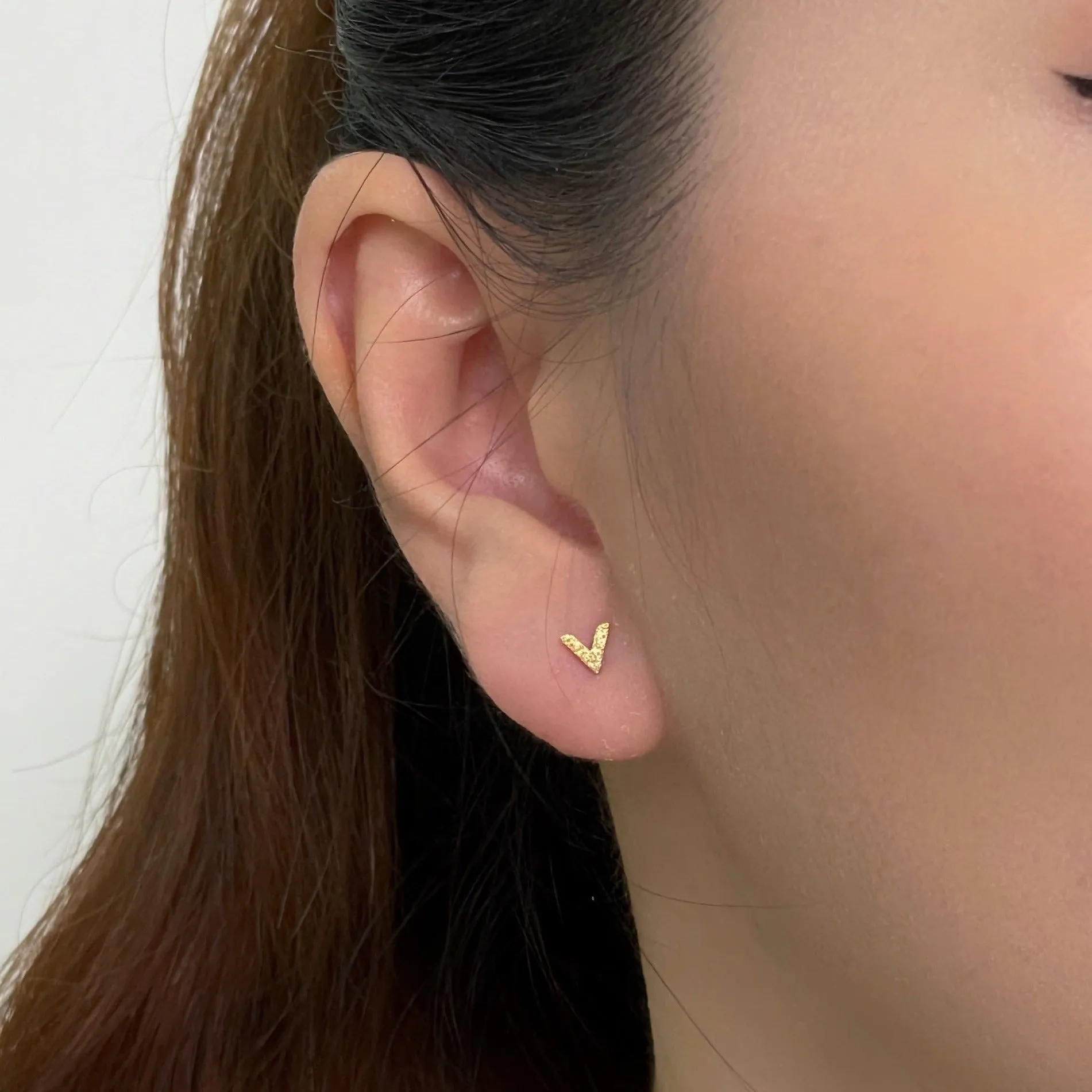 V Barbell Earring