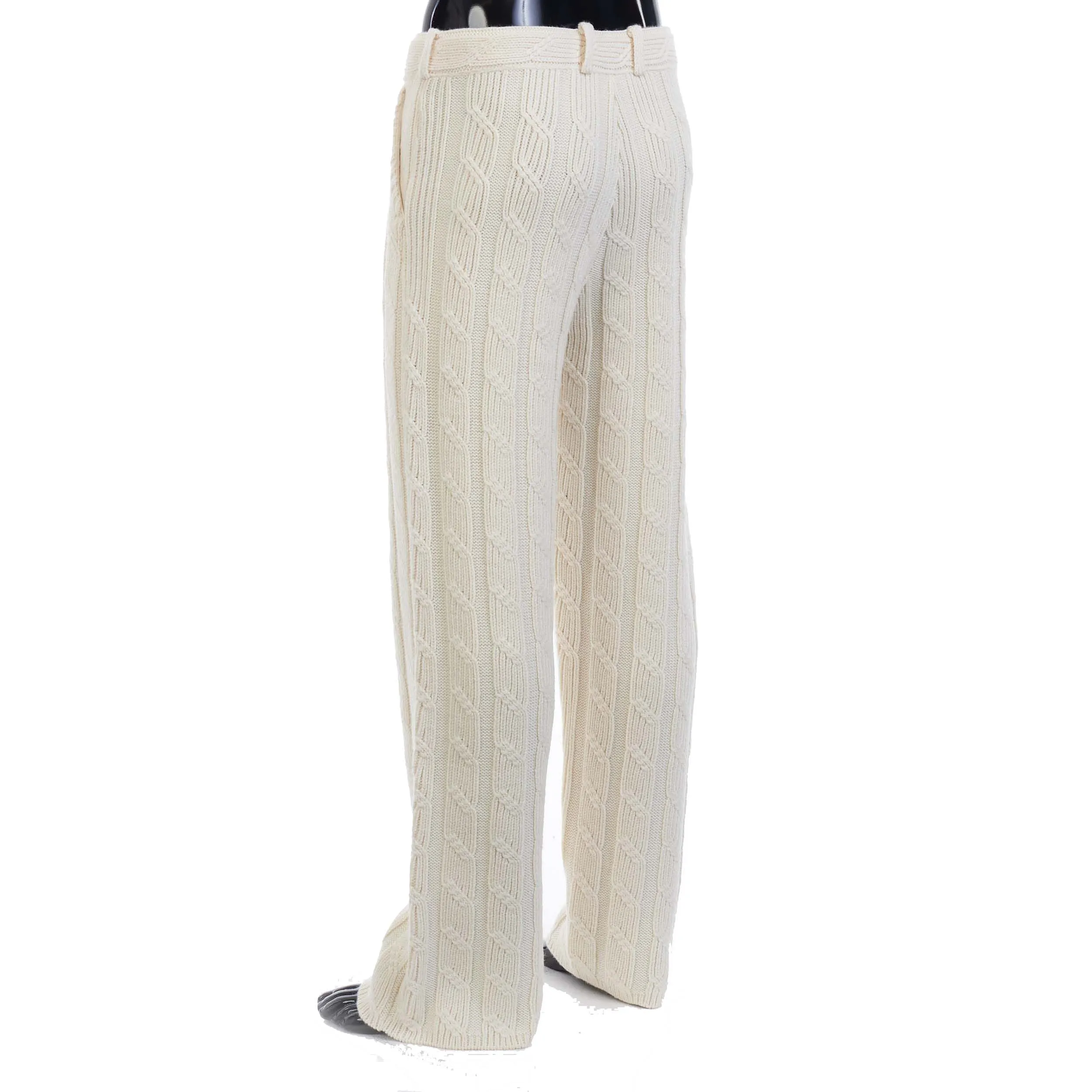 White Wool Trousers