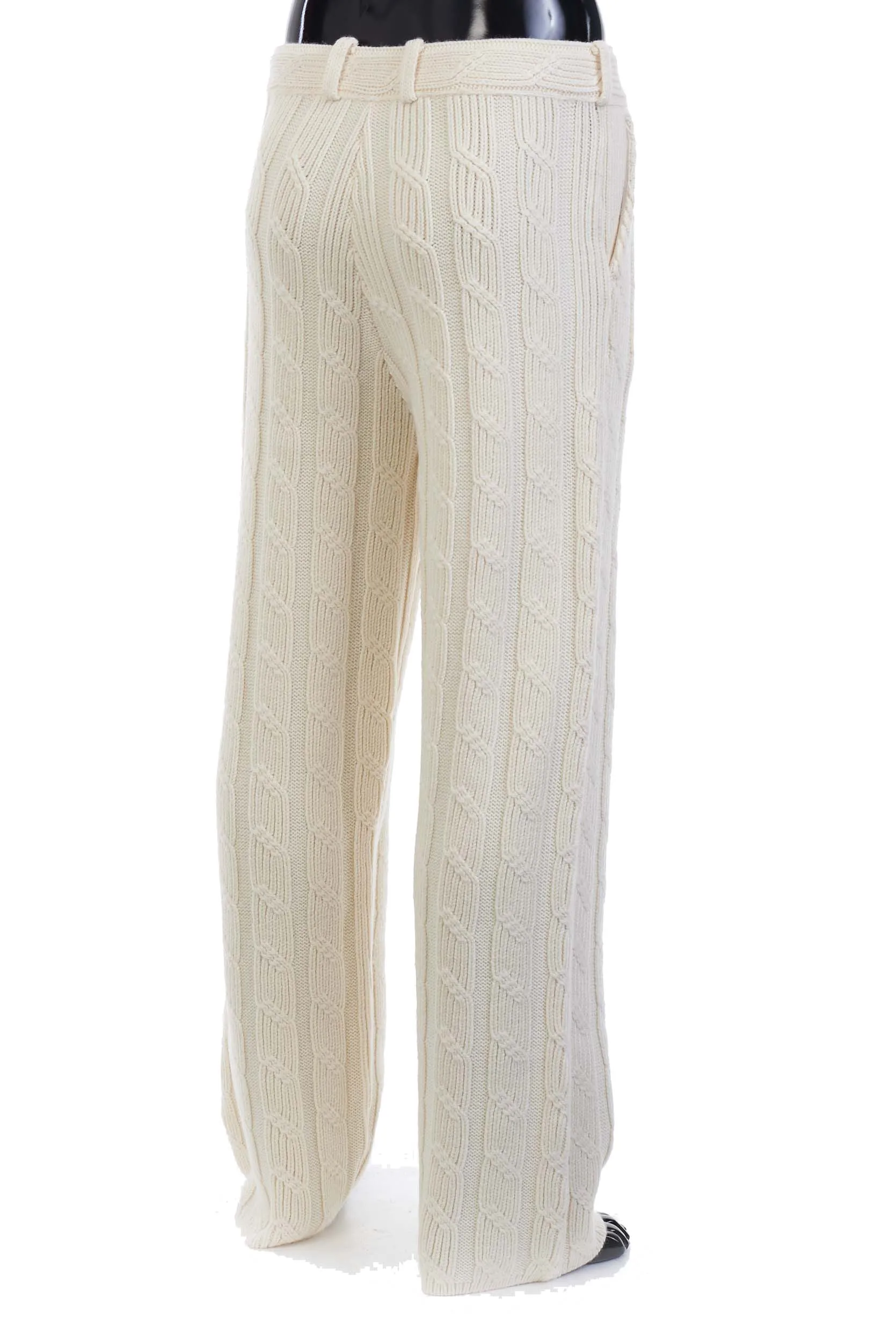 White Wool Trousers