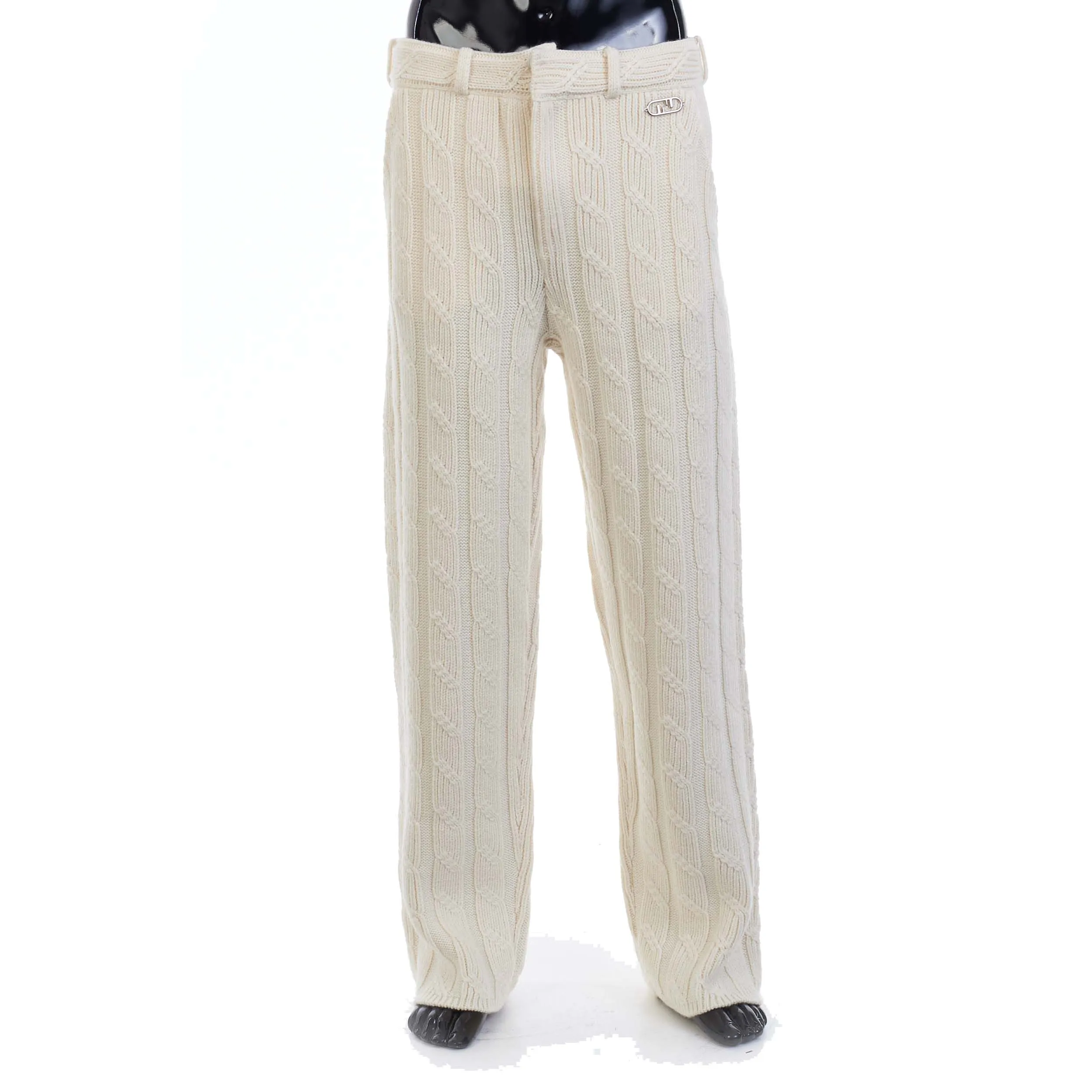 White Wool Trousers