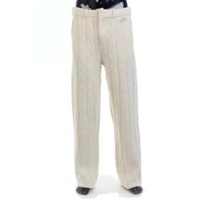 White Wool Trousers