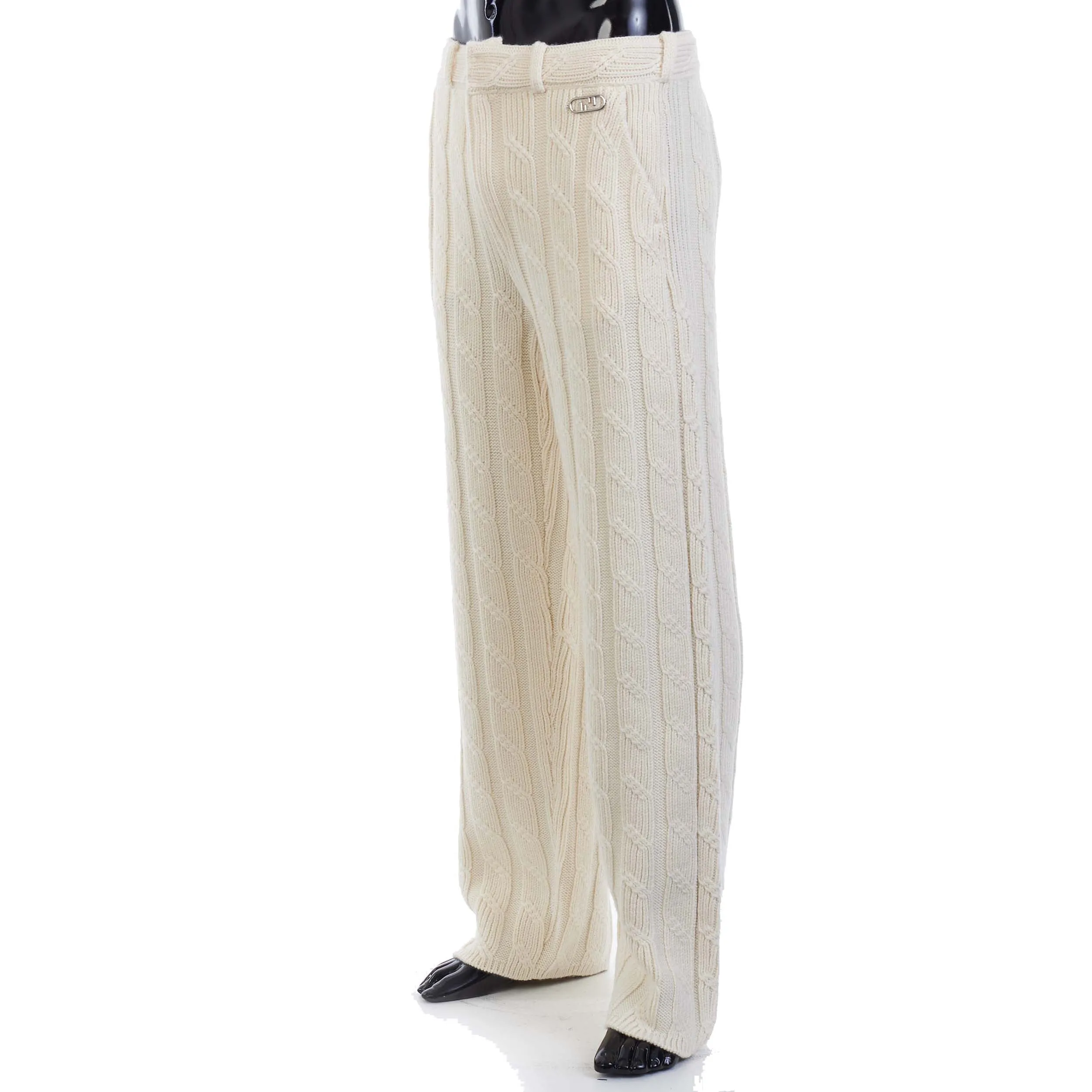 White Wool Trousers