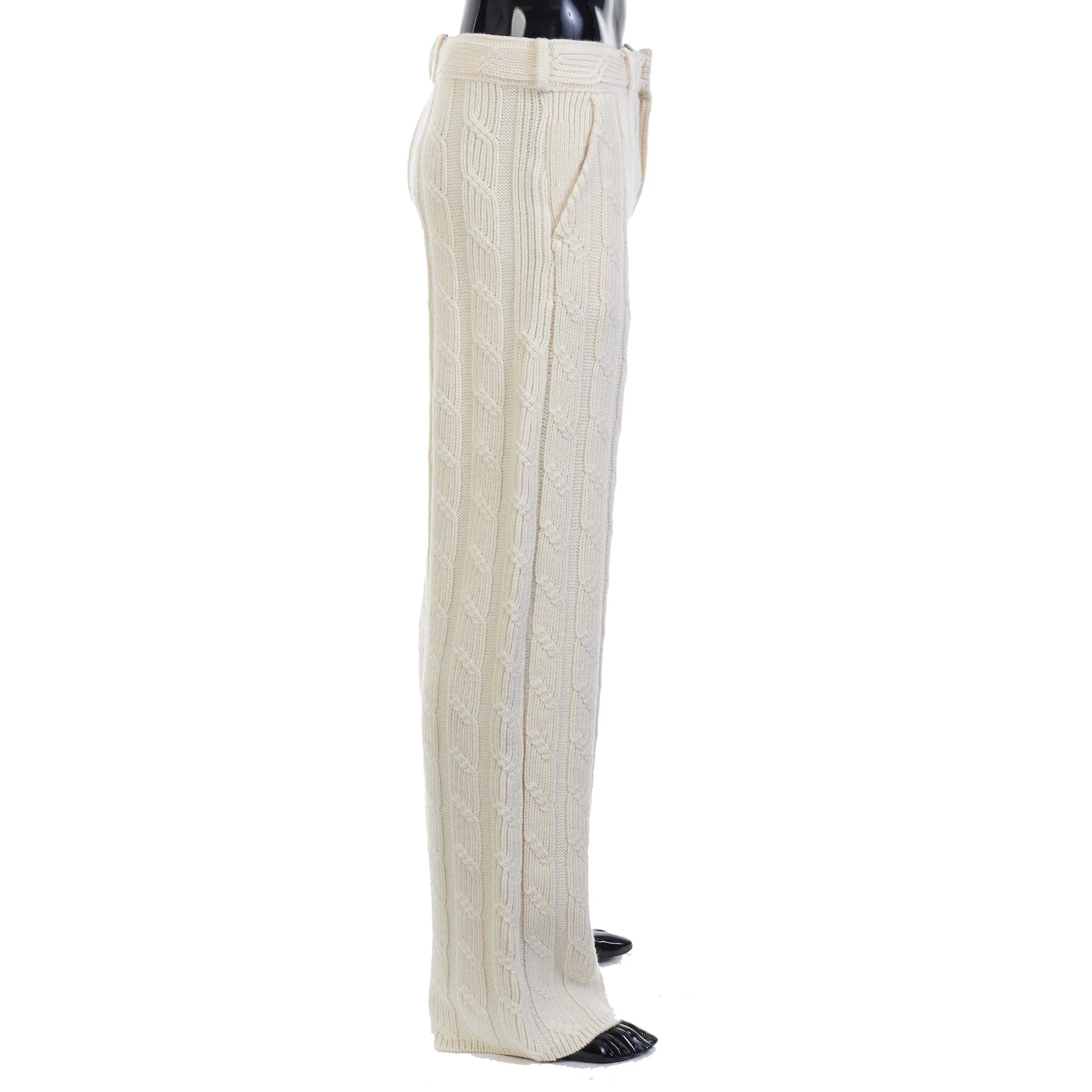 White Wool Trousers