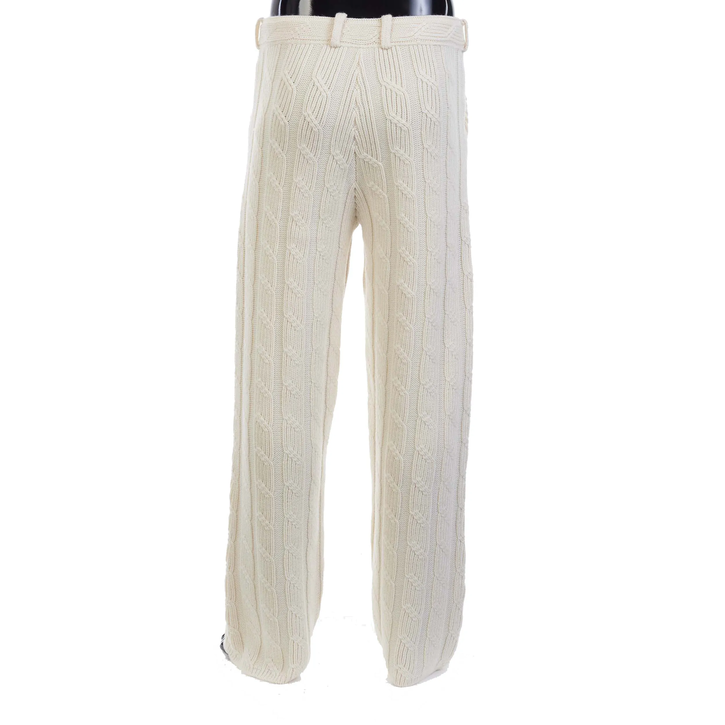 White Wool Trousers