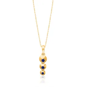 Yellow Gold Sapphire Heirloom Pendant