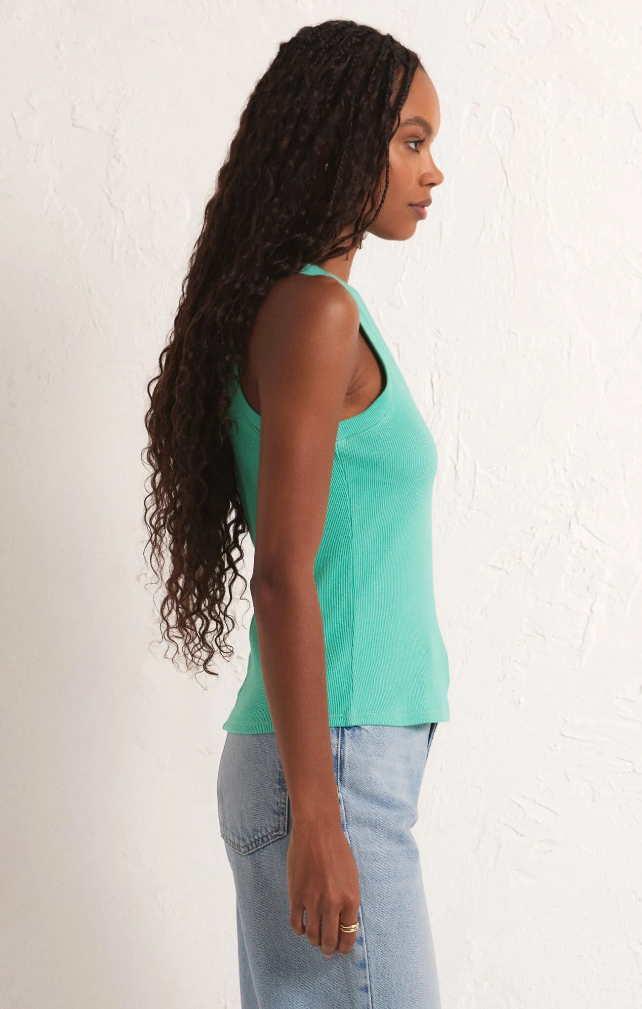 Z Supply Sirena Rib Tank - Cabana Green